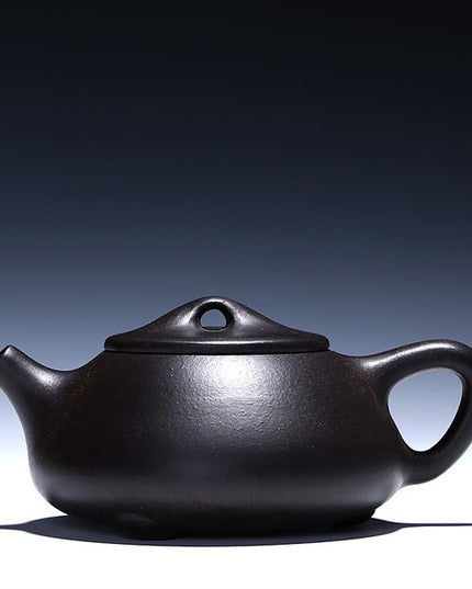 Black Zhujing Jingzhou Painted Stone Ladle Pot