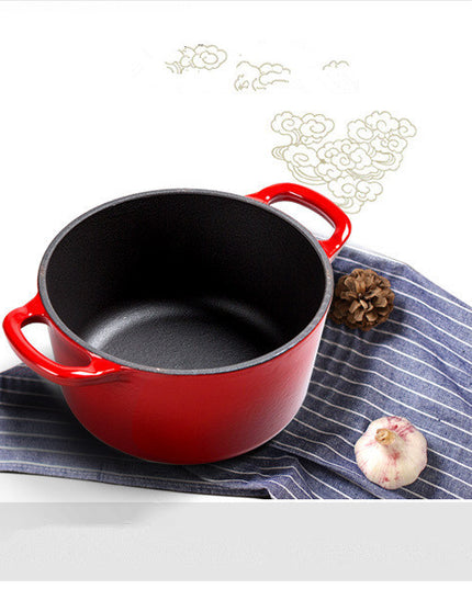 Enamel cast iron hat pot stock pot iron stew pot universal