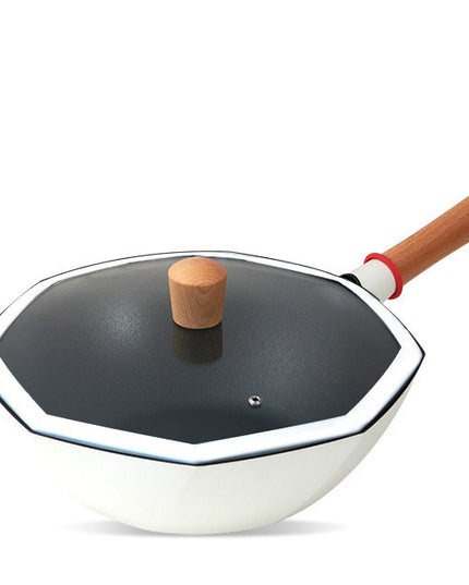 Wok Cooking Pot Household Maifan Stone Non-stick Frying Pan Without Oil Smoke Gas and Induction Cooker Cookware