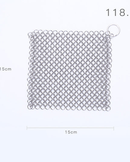 316 Cast Iron Cleaner Kitchen Rust Pot Pans Cleaning Scrubber Steel Rust Remover Scraper Brush Kit Metal Cleaning Brush