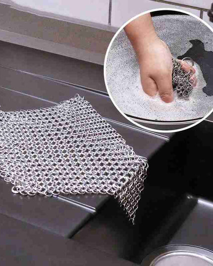 316 Cast Iron Cleaner Kitchen Rust Pot Pans Cleaning Scrubber Steel Rust Remover Scraper Brush Kit Metal Cleaning Brush