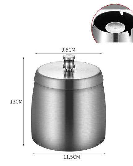 Stainless Steel Ashtray With Lid