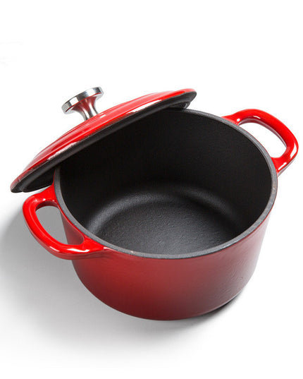 Enamel cast iron hat pot stock pot iron stew pot universal