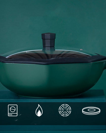 Star anise wok non-stick pan household pan wok gas stove