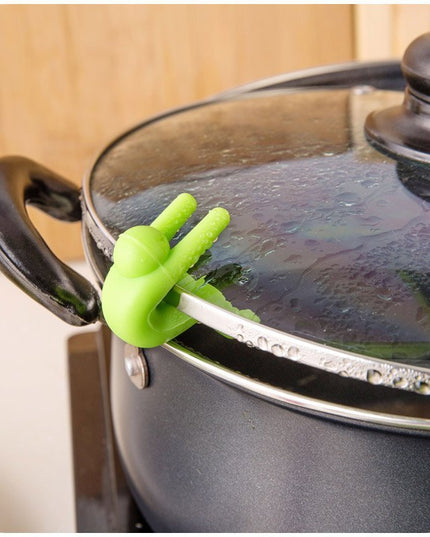 People raise the lid anti overflow device for kitchen pot soup pot with heightening device prevent silicone pot rack