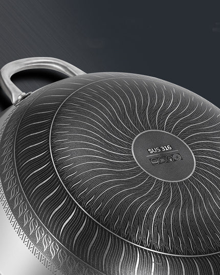 Fashion Personality Stainless Steel Frying Pan Three Layers