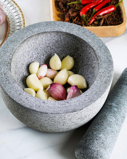 Stone Mortar Vintage Marble Kitchen Home Grinder