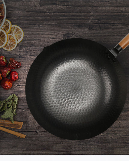 Household Cedar Lid Non-stick Pan Uncoated Wok