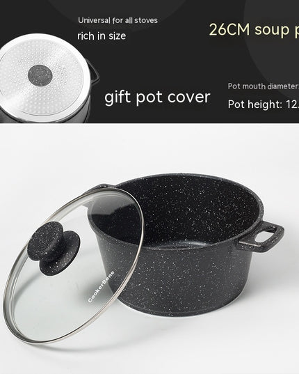 German Medical Stone Soup Pot Binaural Non-stick Pan