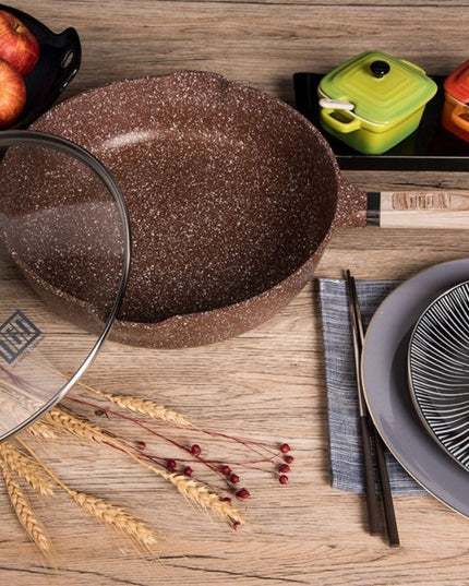 Induction Cooker Non Stick Medical Stone Frying Pan