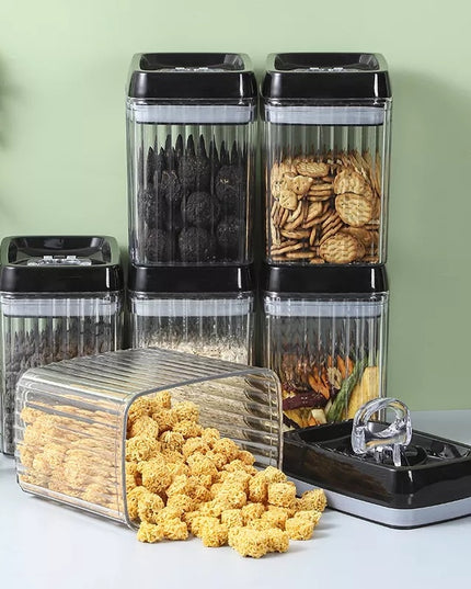 6PC Set Food Storage Kitchen Sealed Jar Set Containers With Lids