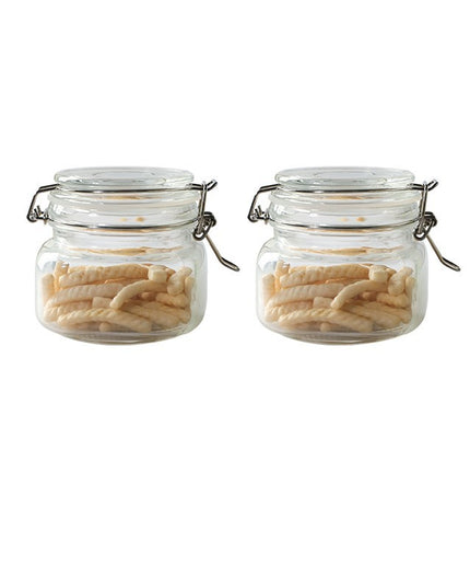 Round Glass Tea Jar Food Storage Box Preservation Container