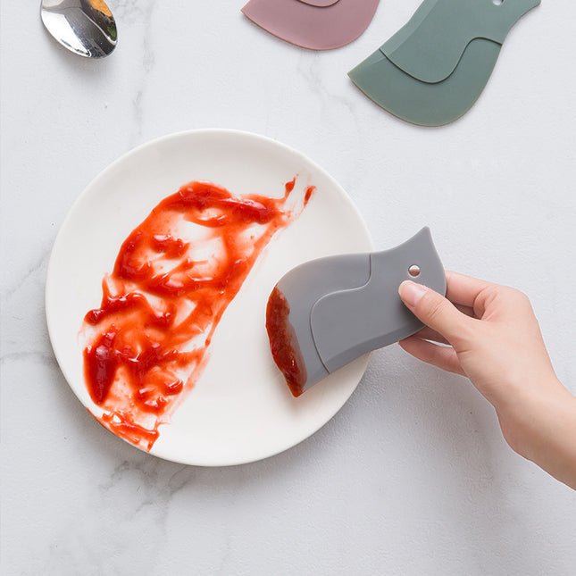 Cute Penguin Shape Baking Soft Blade Scraper Oil