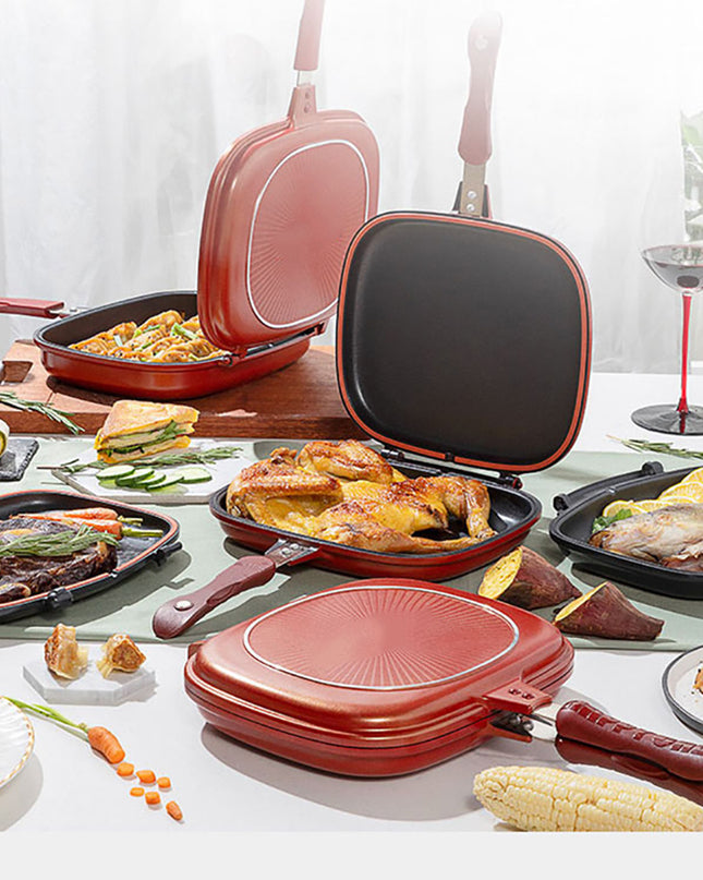 Double Side Frying Pan Non-stick Flip Frying Pan