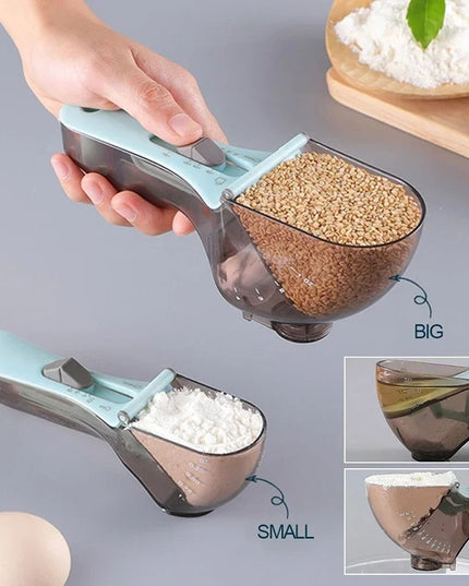 Plastic Adjustable With Scale Measuring Spoon