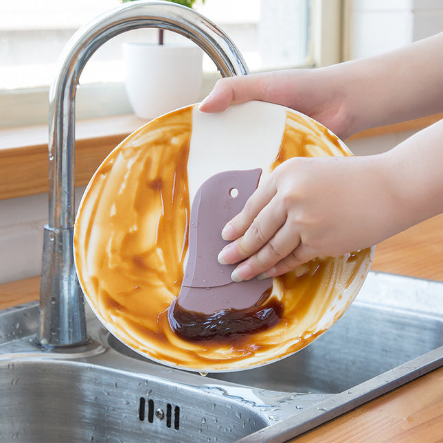 Cute Penguin Shape Baking Soft Blade Scraper Oil