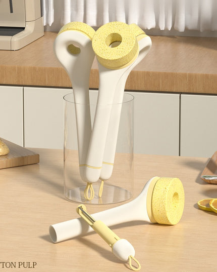 Wood Pulp Sponge Cleaning Brush Kitchen Gadgets
