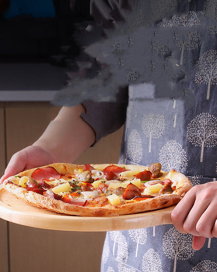 Pine Round Pizza Pan With Handles
