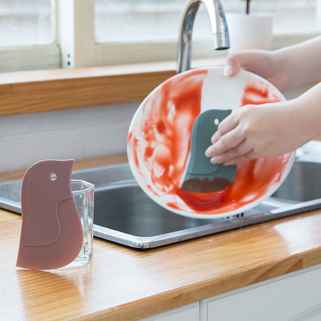 Cute Penguin Shape Baking Soft Blade Scraper Oil